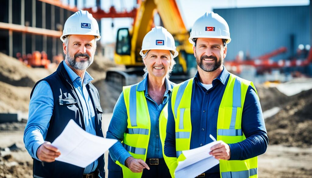 commercial construction contractor team